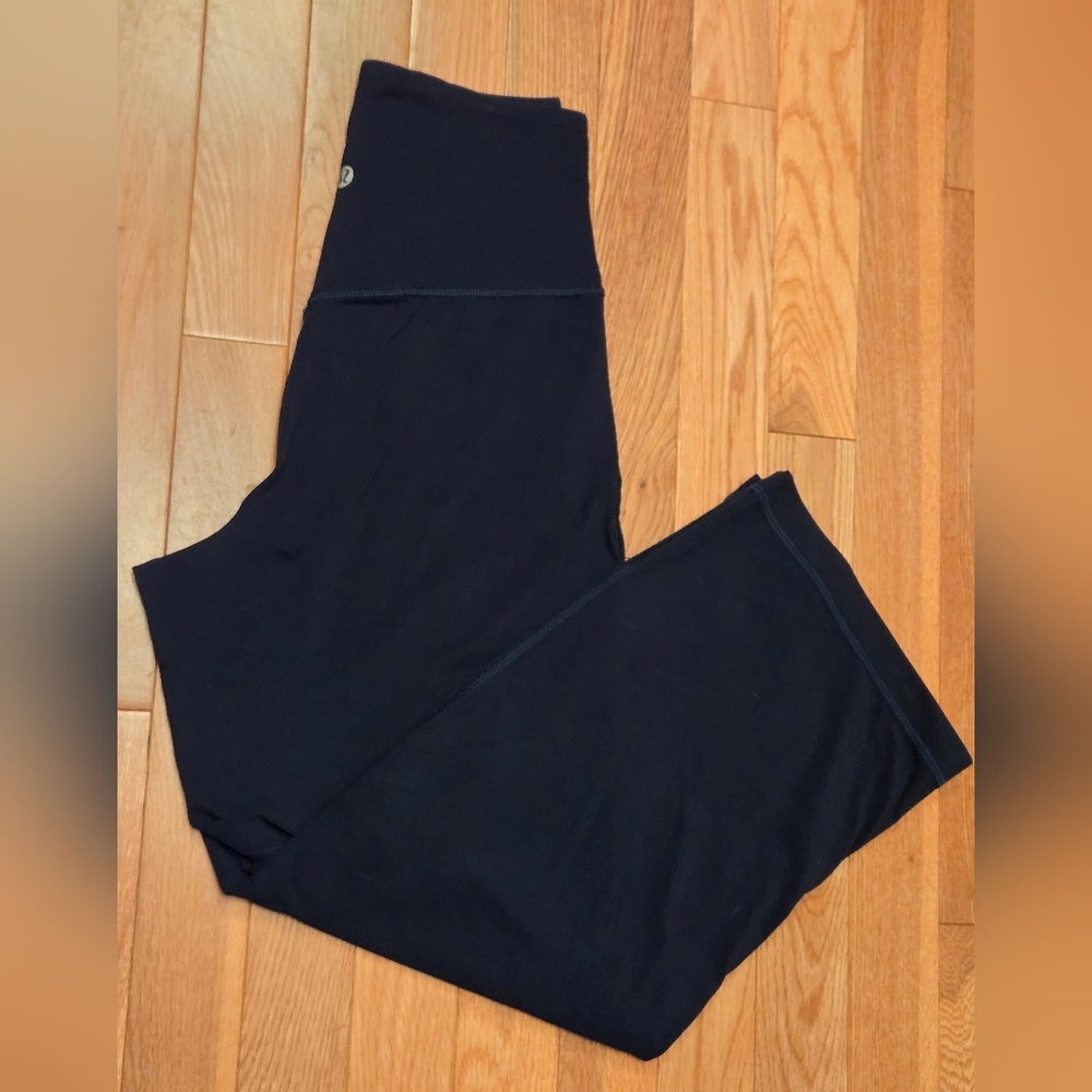 Lululemon High Rise Align Wide-Leg Cropped Pant 23" Navy Blue Size 2 - Picture 11 of 12